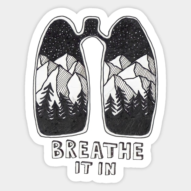 Breathe in Sticker by OldSchoolRetro